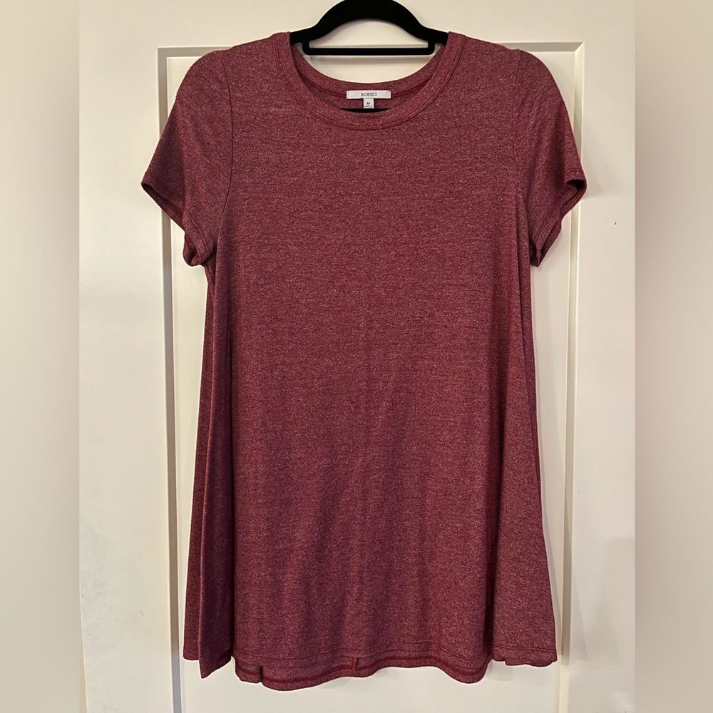 Acemi maroon heathered top